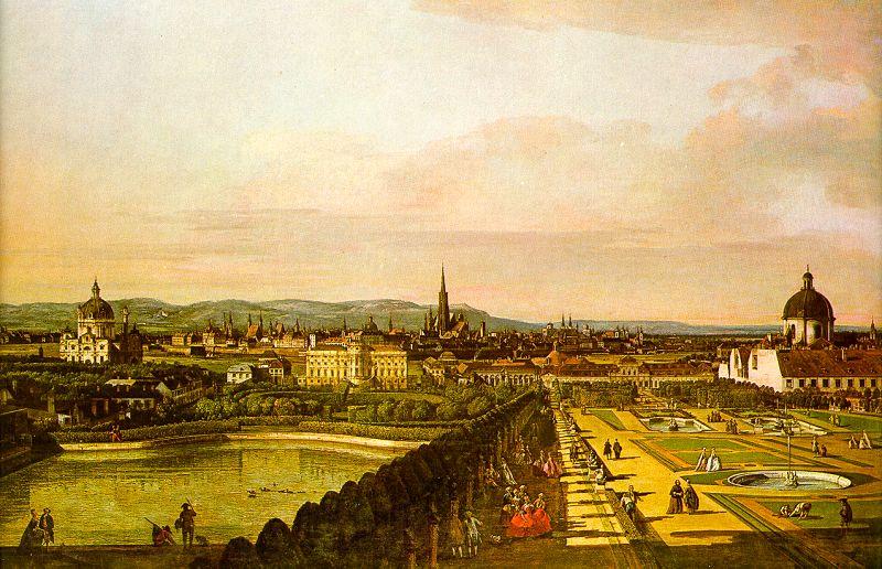 Bernardo Berlotto View of Vienna from the Belvedere Norge oil painting art